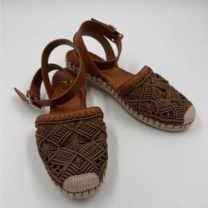 Brown Crochet Women's Sandals